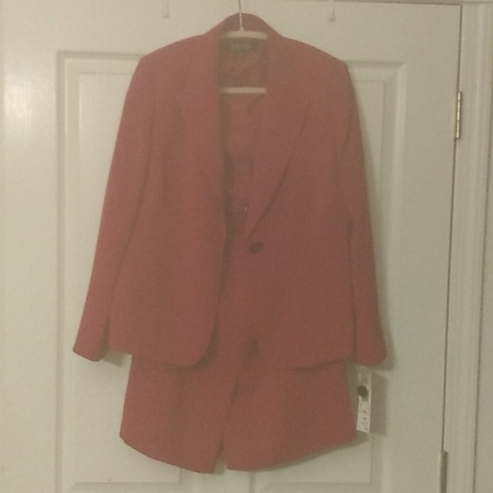 Red, suits, skirt,